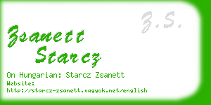 zsanett starcz business card